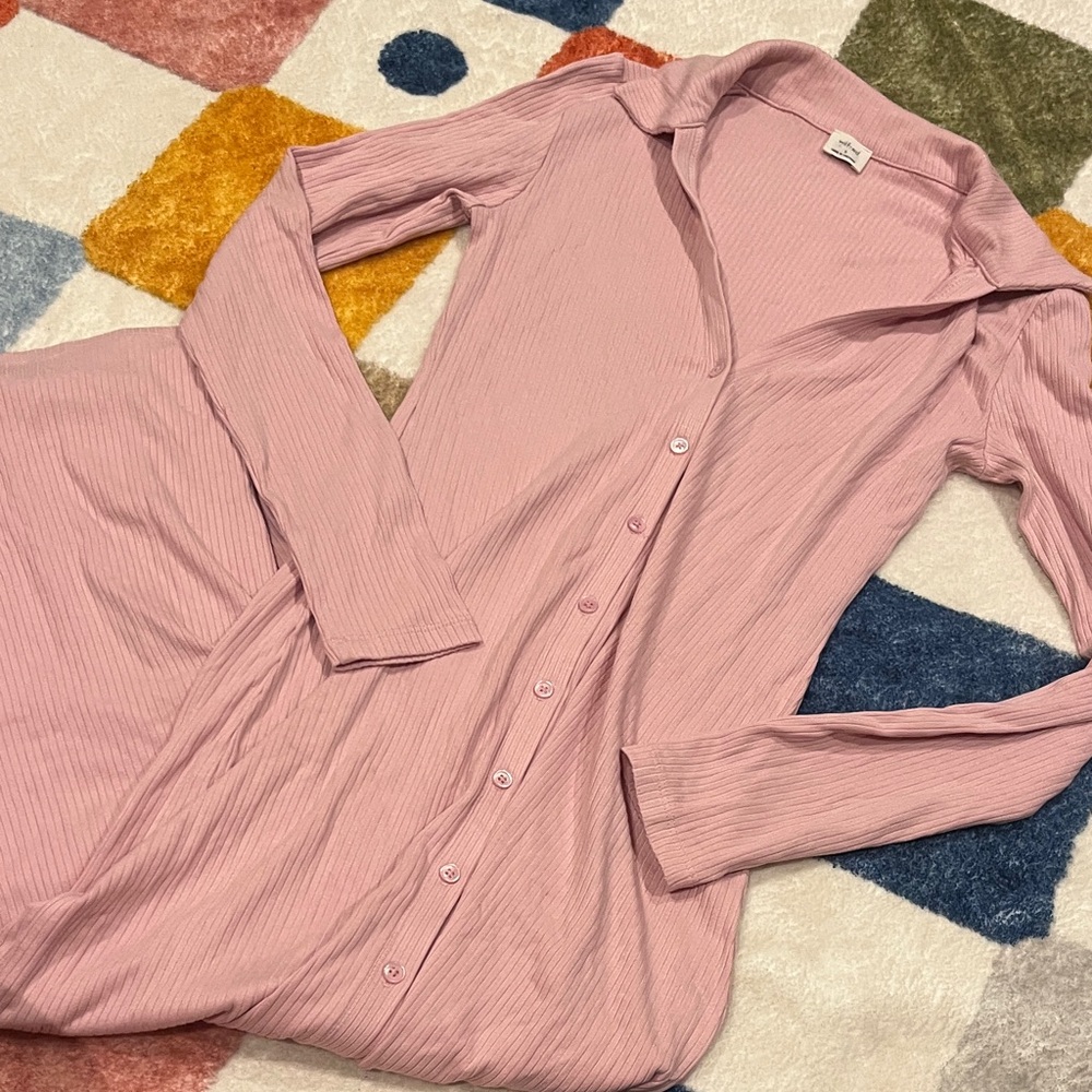 Wilfred Pink Button-Up Dress